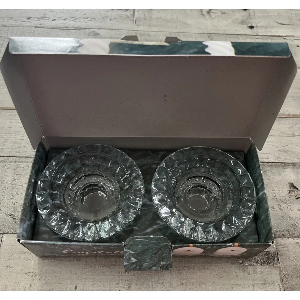 Crystallite Crystal Glass 3-in-1 Candleholder Set‎ - Open Box